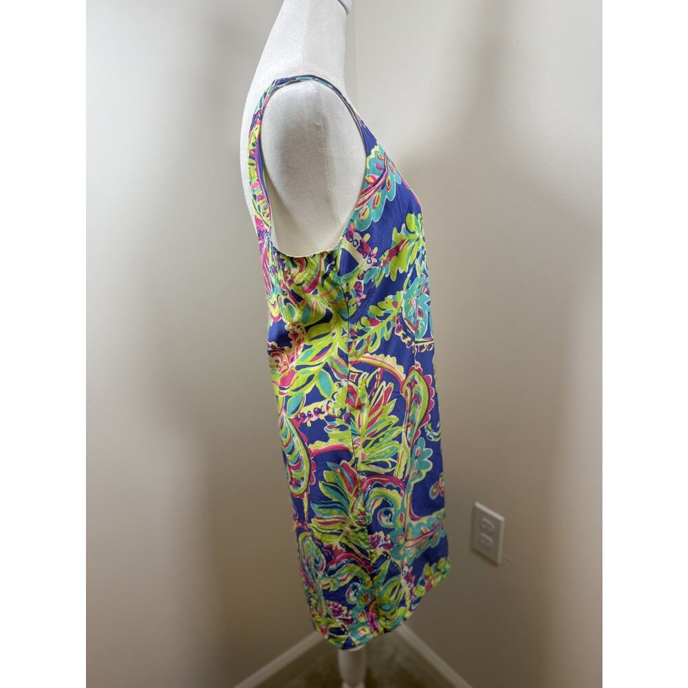 Lilly Pulitzer Silk Shift Tank Dress Small Poppy Toucan Play Print Low Back - Picture 13 of 14